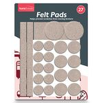 27pk Beige Furniture Pads Floor Protectors for Chairs | Felt Pads for Furniture Feet | Chair Leg Floor Protectors for Furniture Legs | Felt Furniture Pads | Chair Pads to Protect Floor, Chair Leg Pads