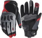 Oumurs Motorcycle Gloves for Men, Touchscreen Cycling Gloves for Outdoor Sports On-Road/Off-Road/Mountain Motorcycle Motorcross Motorbike Dirt Bike Bicycle Racing ATV UTV, Red, XL