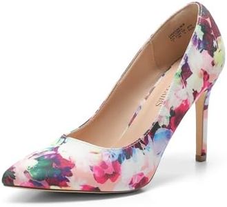 DREAM PAIRS Women's Closed Toe High Heels Dress Pointed Toe Wedding Pump Shoes,Size 6,Floral,Christian-New