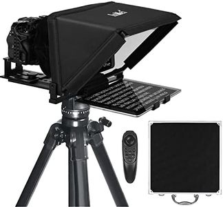 Inmei TX12 Teleprompter with Remote App Control, 13inch Metal Teleprompter，Compatible with iPad, Smartphone, DSLR Camera,Collapsible with Carry Case,Easy to Assemble