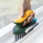 GLUN® 4 in 1 Scrub Brush with Squeegee, Bathroom Cleaning Brushes Pack of 1