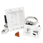 BASEPORT in Wall Cable Management Kit - TV Wire Hider Kit for Wall Mount TV, Hide Wires Wall Mount TV Kit with Wall Cable Pass Through, Complete TV Cord Hider for Wall Mounted TV