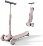BEIESTATE 3 Wheel Scooter for Kids 3-18,4 Adjustable Heights, Innovative Lean-to-Steer Lock Switch for Balance, No Assembly, Foldable, 3 LED Wheels, 200+ lb Load for Family Bonding,Premium Engineering