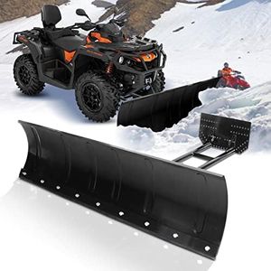 DING.PAI Universal Snow Plow Kit Heavy Duty Steel Square Push Snow Blade Adjustable for Pickup Trucks UTV ATV Arctic Cat Access Honda Aeon Crossland 45 Inch