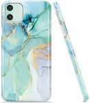 luolnh iPhone 11 Marble Case,Brilliant Design Shockproof Flexible Soft Silicone Rubber TPU Bumper Cover Skin Case for iPhone 11 6.1 inch 2019 -Abstract Mint