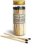 Craft & Kin Premium Long Matches for Candles, Decorative Matches in Apothecary Jar, Colorful Matches Long Wooden, Safety Matches, Wooden Matches, Long Stick Matches (Black)