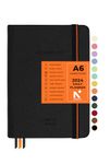 NEORAH - A6 - 2024 | 512 Pages | Daily Dated ACCOMPLISH - Page a Day Planner + User Guide + Planner Box | Includes Dated Layouts for Yearly | Monthly | Weekly + 24hrs Hourly | 365 Daily Journal Pages | 12 Month Budget + Habit Tracker Wheel | Track Goals | Things to Do | Health | Priorities | Affirmations | Accomplishments | Gratitude | Pro Planner with dates for Work & Study | HARD COVER | Everyday Planner| Size: (14.8 x 10.5 cm) | (Black) [STICKERS SOLD SEPERATELY]