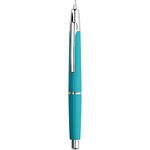 Majohn A2 Press Fountain Pen Extra Fine Nib with Box, Retractable Lake Blue Resin Ink Pen with Converter Writing Set (Silver Clip Version)