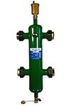 Caleffi 548007A - 1 1/4" inch NPT Union Hydro/Hydraulic Separator for Water/Glycol Radiant Floor Heating System and Other Closed Loop Heating Application