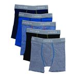 Hanes boys 5 Pack Breathable Boxer Briefs, Assorted, Large US