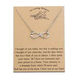 PLITI Sympathy Gift I Thought Of You Today But That Is Nothing New Memorial Gifts Infinity Cross Necklace For Women BFF Friend Christian Gift (I thought of you nec CA)