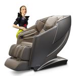ROBOTICVIBE Home-Spa 4D Massage Chair- RV7575: AI Intelligent, Immersive Fragrances, 18 Auto Programs, i-Open Flex Rail, Wireless Charging, Voice Control, & Health Scan. Dual Tone Colour - Brown
