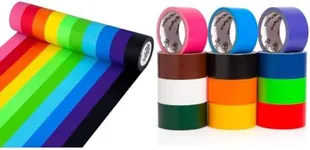 Craftzilla Colored Masking Tape and Colored Duct Tape - 22 Rolls Mega Bundle