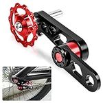 PSLER Bike Chain Tensioner with Derailleur Hang Bike Chain Guide for Folding Bicycle Cycling Tool Replacement Accessories Red