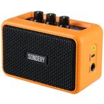 Sondery Mini Guitar Amp Bluetooth Dual Speakers 5W Rechargeable Portable Practice Amplifier with Overdrive and Clean Effects for Electric Guitars