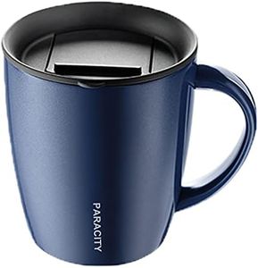 PARACITY Insulated Coffee Mug Stainless Steel Coffee Mug with Lid Handle Double Wall Vacuum Travel Mug Camping Tumbler Cup Men Women 12 oz