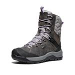 KEEN Women's Revel 4 High Polar Insulated Waterproof Snow Boots, Steel Grey/Orchid Petal, 7