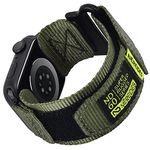 Nereides Compatible with Apple Watch Straps 46mm 45mm 44mm 42mm,Braided Nylon Sports Replacement Band, Hook & Loop Design for iWatch Strap Series 10 9 8 7 6 5 4 3 2 1 SE Green