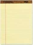 TOPS The Legal Pad Legal Pad, 8-1/2 x 11-3/4 Inches, Perforated, Canary, Legal/Wide Rule, 50 Sheets per Pad, 3 Pads per Pack (75327)