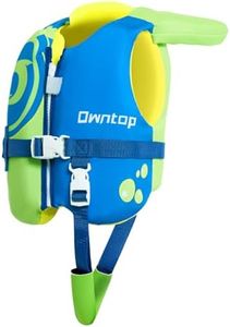 Owntop Toddler Swim Vest Kids Float Jacket Swimming Aid for Child Boys Girls with Adjustable Safety Straps 30-50 lbs 3-6 yrs