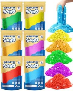 OleOletOy Colored Sand Bulk for Kids: 12 Lbs Large Pack Multicolor Moldable Sand - Classroom Activities for Kids Boys Girls Age 3-8 Sensory Play - Bulk Sand for Sandbox Party Favors Sensory Bin Filler