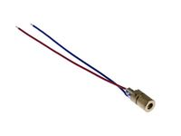 INVENTO 1pcs 5V 650nm 5mW Red Dot Laser Head Red Laser Diode Laser Tube with Leads Head Outer Diameter 6mm