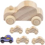 Gogogmee 6pcs Diy Graffiti Car Wooden Cars to Paint Car Paint Wooden Truck Toy Wooden Toy Cars Kids Car Playset Unfinished Wooden Toys Wood Car Model Wood Crafts Toddler Three-dimensional