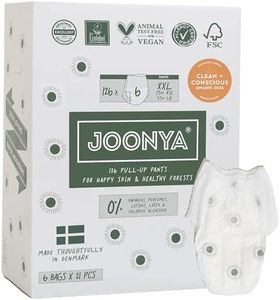 Joonya Pull-Up Pants Baby Diapers, Size 6 XXL (33+ lb) - 6 Bags of 21 (126) - Non Toxic, Eco-Friendly, High Absorbency, Overnight Use, Ultra Slim & Soft - Made in Denmark