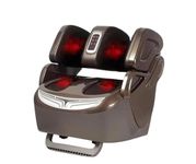 SOBO Leg Massager Foot & Calf Heated Machine With Airbags Vibration For Home Calf Thighs and Knee Pain Relief with Heat Corded Electric 2 Year Warranty (Brown)