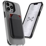 Ghostek Exec iPhone 13 Pro Max Wallet Case - MagSafe Compatible, Magnetic Car Mount Support, Removable Card Holder, Heavy Duty Protection (Gray)