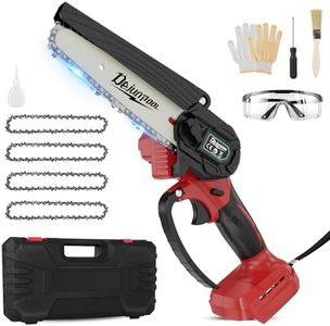 6 Zoll Mini Kettensäge Kompatibel mit Makita 18V Akku (ohne Akku und Ladegerät/Rot), Akku Astsäge Automatische Kettenschmierung Bürstenlose Akku Kettensäge für Holzschneidenz