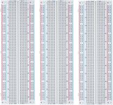 ELEGOO Breadboard 830 Points 3 Pcs Solderless Prototype PCB Board Kit for Proto Shield Distribution Connecting Blocks for Arduino, Raspberry Pi