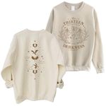 Munla The Thirteen Throne Of Glass Sweatshirt - From Now Until The Darkness Claims Us Sjm Sweater, Sand, Medium