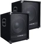 Sound Town 2-Pack 12” 1400 Watts Powered PA DJ Subwoofers with Class-D Amplifiers, 3” Voice Coil (METIS-12SPW-PAIR)