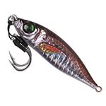 OROOTL Saltwater Fishing Jigs Artificial Lures Slow Pitch Jigs Double Assist Hook Pitching Lures Saltwater Speed Jigging Lure with Butterfly Hook for Tuna Yellowtail Kingfish Bluefin