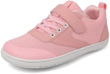LYKDKAS Boys Wide Barefoot Shoes Girls Minimalist Walking Shoes Kids Trail Running Shoes Sneaker Pink 8UK Child