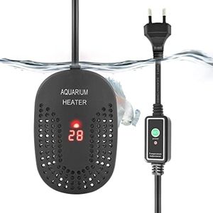 PYPABL Mini Chauffage pour Aquarium 50W 100W, Chauffage Réglable pour Aquarium avec Contrôleur de Température Externe, Chauffage Incassable pour Poissons et Tortues, Eau Douce et Eau Salée (100W)
