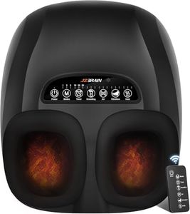 JZBRAIN Shiatsu Foot Massager Machine with Heat : Deep Kneading Foot Massager with Vibration & Compression for Plantar Fasciitis & Neuropathy - Gifts for Women & Men,Relax for Home Office Use