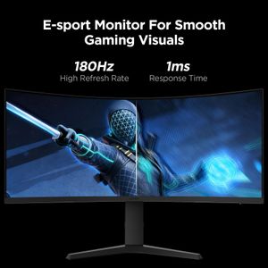 KOORUI 34" Curved Gaming Monitor – UltraWide LED Display
