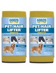 Gonzo Pet Hair Remover - 2 Pack - Lift and Remove Dog, Cat and Other Pet Hair from Furniture, Carpet, Bedding and Clothing