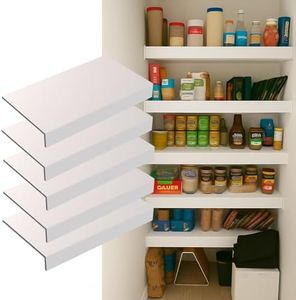 5 Pack 48x16in Wire Shelf Cover for Pantry, Closet, Kitchen – Waterproof PVC Wood-Look Wire Rack Covers for Shelves, Multiple Sizes Available,No-Tool Installation