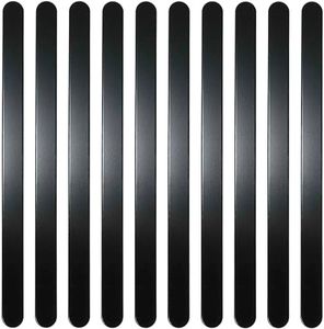 ABBECIAO 25Pack Anodized Aluminum Bracelet Blanks 3/8"x 6" - 0.06" Thick Smooth Edges Shiny Surface for Metal Stamping and Engraving (Black)