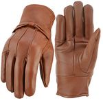 SixSigma Sports Ladies Leather Gloves/brown leather gloves Women/womens gloves/gloves women/warm gloves women/womens leather gloves/ladies' leather glovesFleece Lined Winter Casual Driving Grey S/M