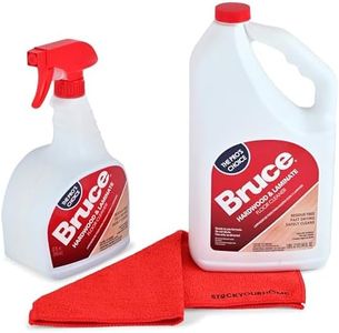 Bruce Hardwood and Laminate Floor Cleaner (2 Pack) Residue Free Floor Cleaner for Mopping, 1 32 oz Spray Bottle and 1 64 oz Refill Bottle, with Microfiber Cleaning Cloth