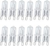 12 Pack G9 40W Halogen Bulbs 230V, Capsules Halogen Light Bulbs 40w, Safety Fused Preventing Lamps Bulb Exploding, Small/Mini Bulbs Halogen G9, Warm White Light 2700K, Up to 2500 Hours Life