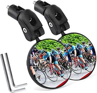 ROTOPATA Bike Mirror, Bicycle Riding Rearview Mirror, HD Safety Rear View Mirrors, Convex Mirror with 360 Degrees Rotational Adjustable Handlebar for Mountain Road Bikes