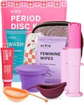 Pixie Menstrual Disc Kit for Feminine Care – Designed to Remove Like a Tampon – 100% Medical-Grade Silicone Period Disc – Comfortable, Easy-to-Use Disc Kit for Beginners