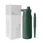 Simple Modern Filtered Water Bottle | Insulated Stainless-Steel Carbon Filter Travel Water Bottles | Reusable for Clean Drinking Water On The Go | Mesa Collection | 34oz, Forest