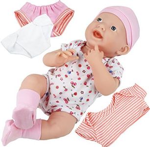 Click N' Play Newborn Baby Doll Clothes and Diaper Changing Set., 16 inches