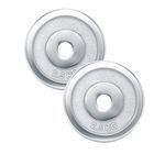 Amazon Brand - Symactive Chrome Steel Weight Plates (Centre Hole 30mm) (5kg(2.5kg*2pc))